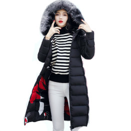 2019 winter women hooded coat fur collar thicken warm long jacket female plus size 3XL outerwear parka ladies chaqueta feminino