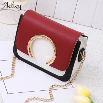 Aelicy women's fashion ring decoration patchwork crossbody shoulder bags 2019 new design ladies women's purses and hand bags