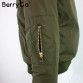 BerryGo Winter parkas Army Green bomber jacket Women coat cool basic down jacket Padded zipper chaquetas biker outwear