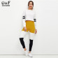 Dotfashion Striped Wide Waistband Color Block Womens Leggings Casual Spring Autumn Clothing Trending Products 2019 Bottoms Pants