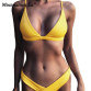 Minimalism Le 2019 Solid Bikini Sets Women's Swimsuit Female Swimwear Bikinis Sexy Bathing Suits Biquini Beach Wear     