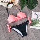 Minimalism Le Push Up Bikini 2019 Cross Patchwork Women Swimwear Swimsuit Halter Top Print Maillot Biquini Bathing Suits     