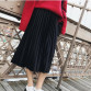 New 2019 Autumn And Winter High Waisted Skinny Female Velvet Skirt Pleated Skirts Pleated Skirt Free Shipping