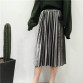 New 2019 Autumn And Winter High Waisted Skinny Female Velvet Skirt Pleated Skirts Pleated Skirt Free Shipping
