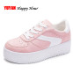 New 2019 Fashion Sneakers Women Platform Shoes Women's Sneakers Brand Height Increasing Shoes Pink Black White Plus Size ZH2765