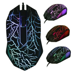 Professional Colorful Backlight 4000DPI Optical Wired Gaming Mouse Mice 3 Buttons USB Wired Luminous Mouse drop shipping