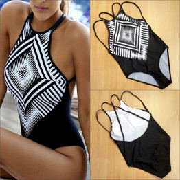 Sexy Girls One-piece Suits Women's One Pieces Swimsuit Bikini Print Swimwear Bathing Push Up Padded Sweet Bikinis Drop Shipping