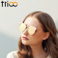 TRIOO Mirror Rose Gold Women Sunglasses Round Luxury Brand Female Sun Glasses For Women 2017 Fashion Oculos Star Style Shades