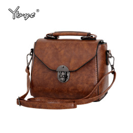 YBYT brand 2018 new vintage casual women PU leather small package female simple handbags ladies shoulder messenger crossbody bag